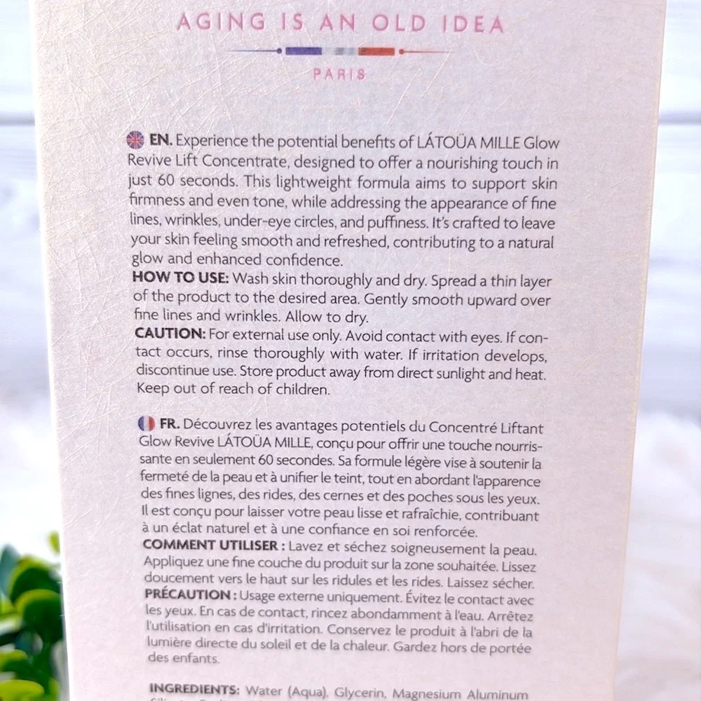 Latoua Mille Glow Revive Lift Concentrate Hyaluronic Acid Multi‎ Peptide